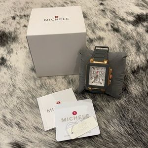 MICHELE Watch | Rose Gold and Grey